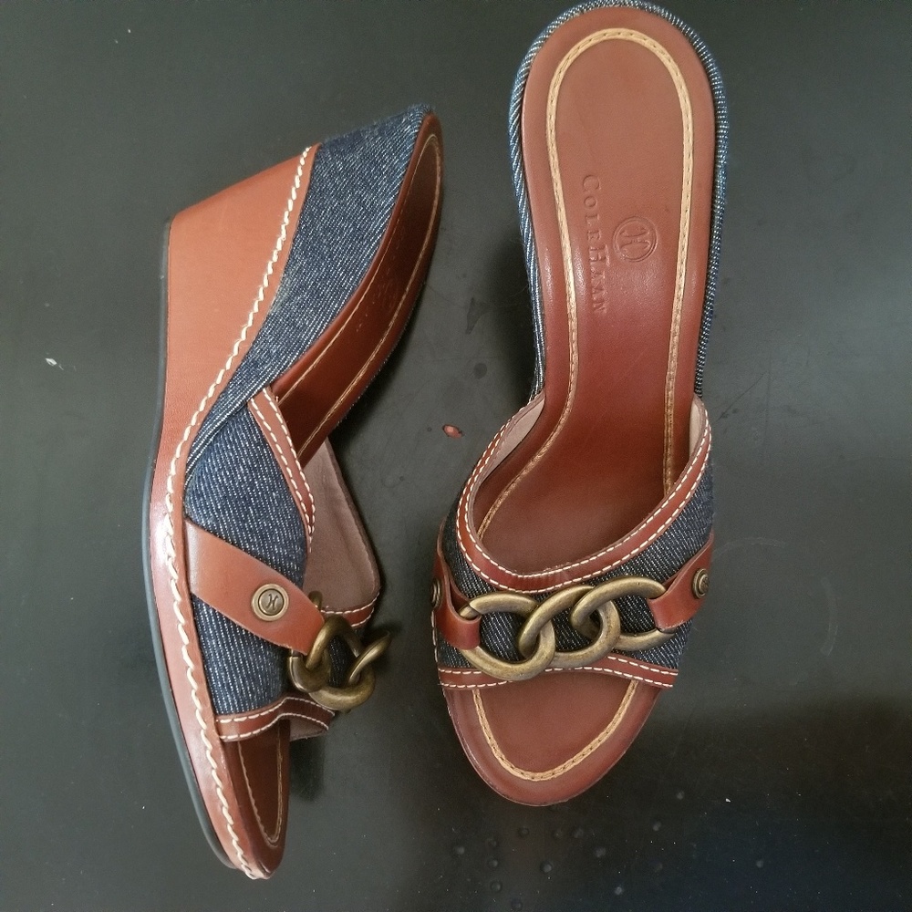 Leather Denim Wedges by Cole Haan